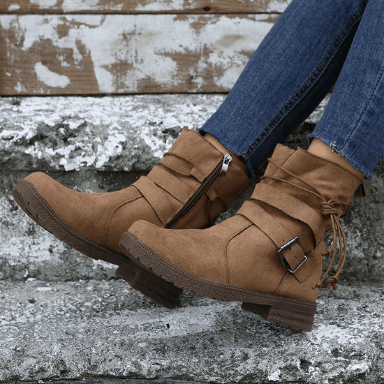 Bottes Rétro à Bout Rond - Droxev