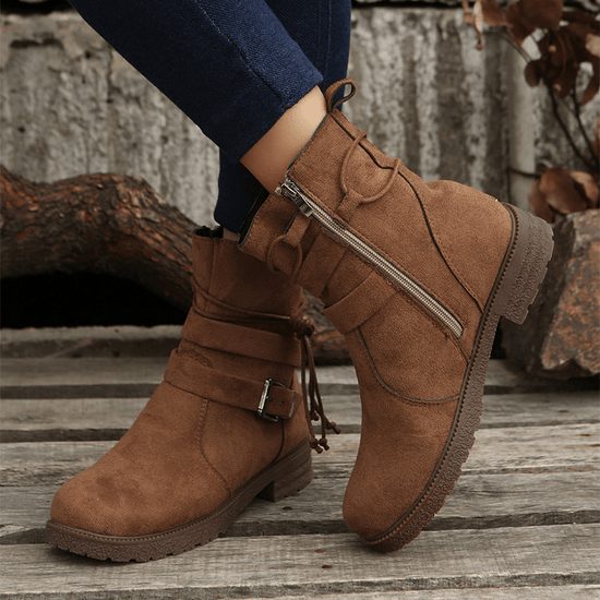 Bottes Rétro à Bout Rond - Droxev