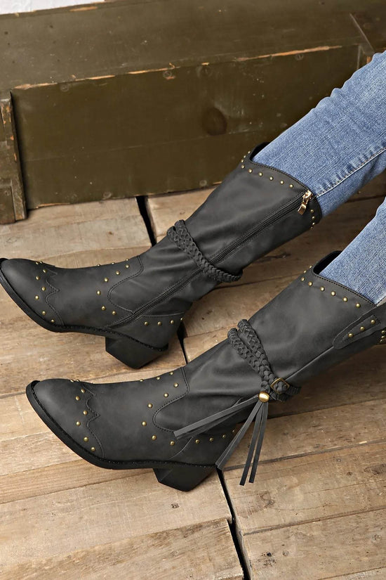 Bottes Rétro à Franges Western - Droxev