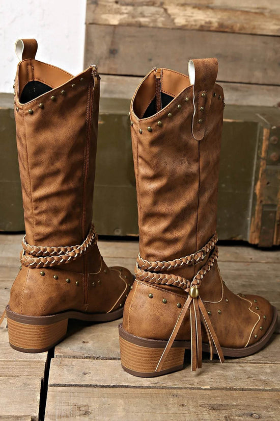 Bottes Rétro à Franges Western - Droxev