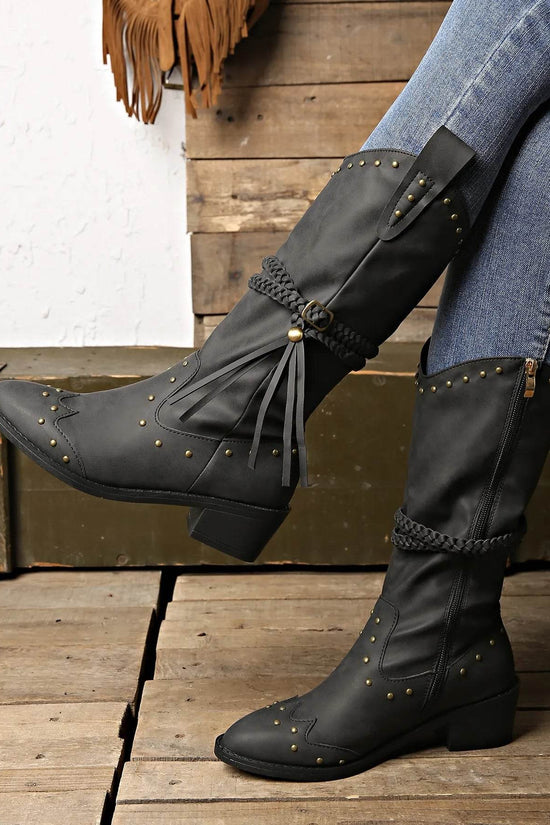 Bottes Rétro à Franges Western - Droxev