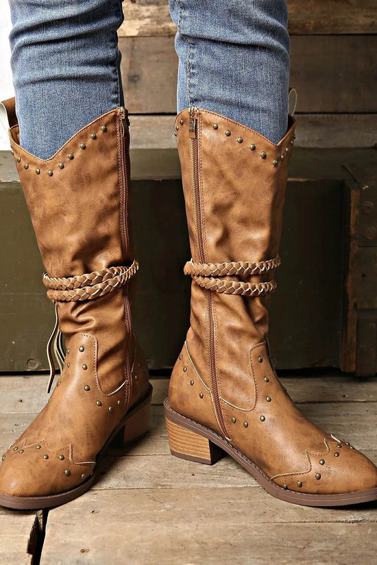 Bottes Rétro à Franges Western - Droxev