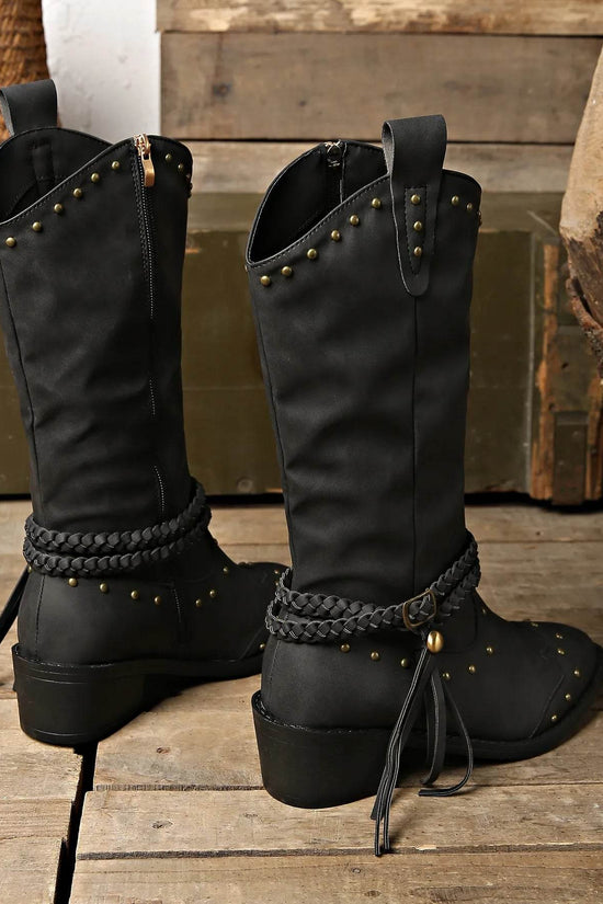 Bottes Rétro à Franges Western - Droxev