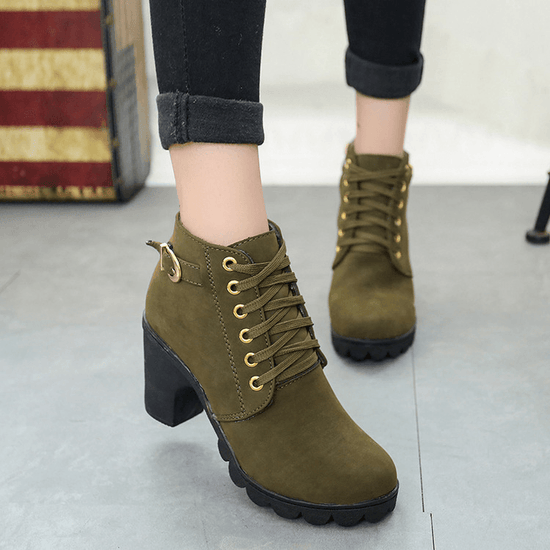 Bottes à Talons Bloc Chunky - Droxev
