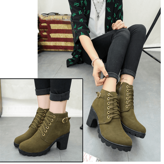 Bottes à Talons Bloc Chunky - Droxev