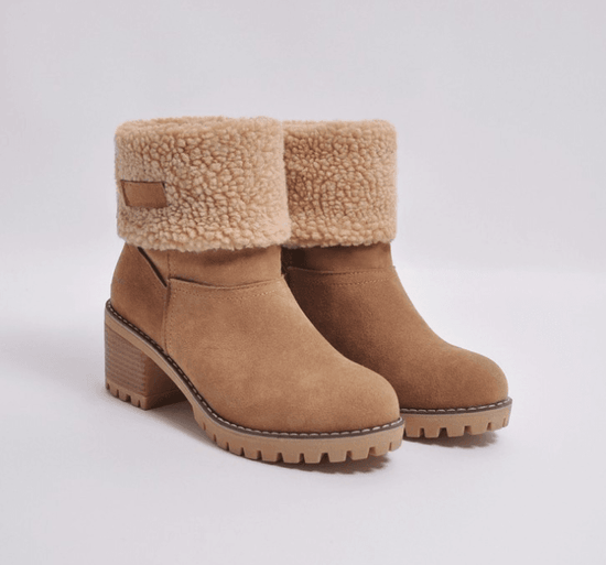 Bottes d'Hiver à Talons Carrés - Droxev