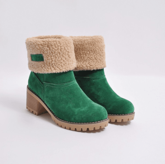Bottes d'Hiver à Talons Carrés - Droxev