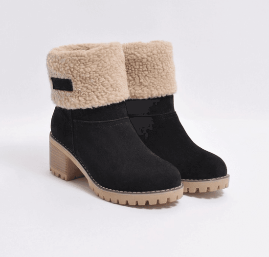 Bottes d'Hiver à Talons Carrés - Droxev