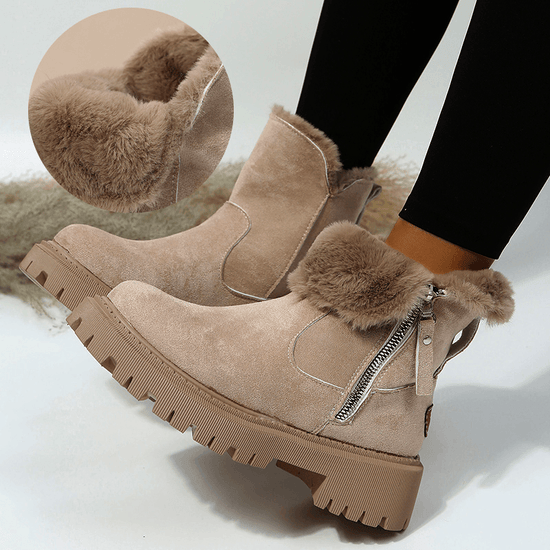 Bottes d’Hiver en Suédine avec Doublure Épaisse - Droxev