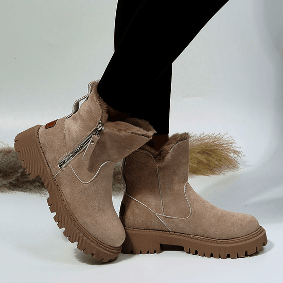 Bottes d’Hiver en Suédine avec Doublure Épaisse - Droxev