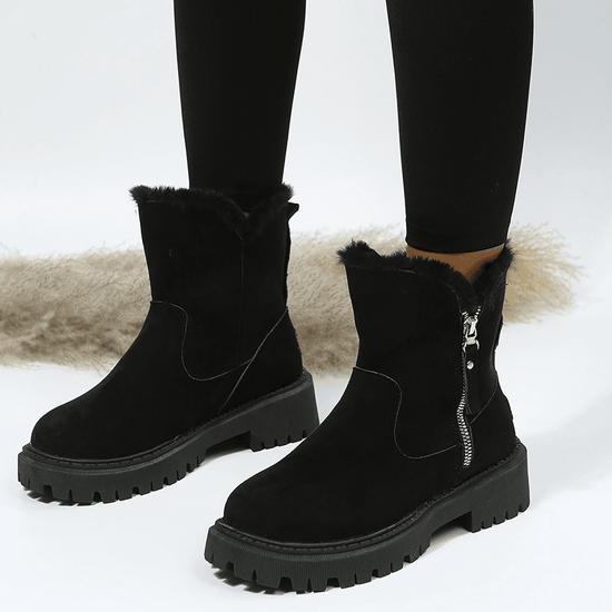 Bottes d’Hiver en Suédine avec Doublure Épaisse - Droxev