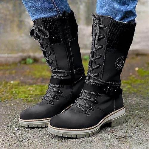 Bottes d'hiver imperméables à talons hauts - Droxev