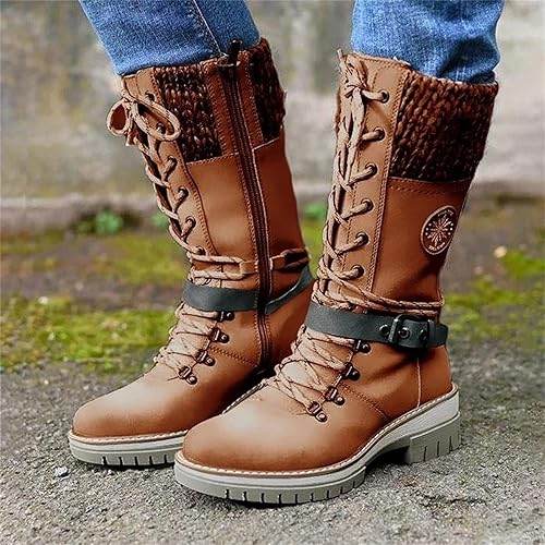 Bottes d'hiver imperméables à talons hauts - Droxev
