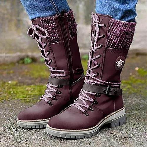 Bottes d'hiver imperméables à talons hauts - Droxev