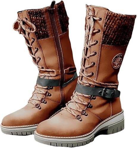 Bottes d'hiver imperméables à talons hauts - Droxev