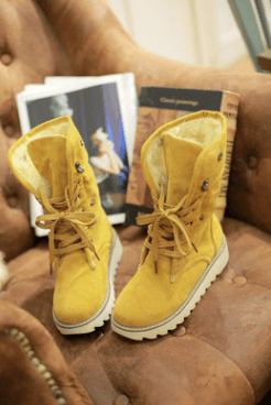 Bottes de Neige avec Fourrure Givrée - Droxev