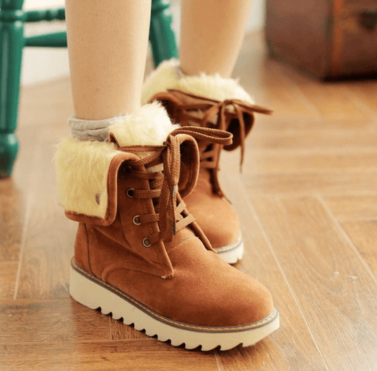 Bottes de Neige avec Fourrure Givrée - Droxev