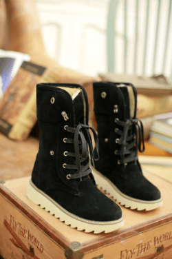 Bottes de Neige avec Fourrure Givrée - Droxev