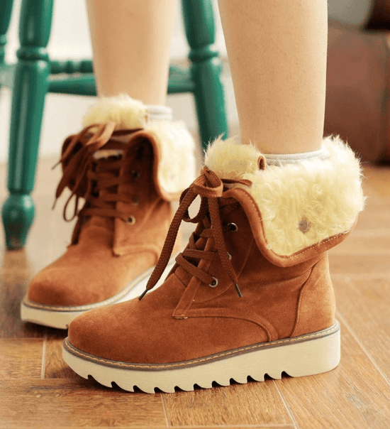 Bottes de Neige avec Fourrure Givrée - Droxev