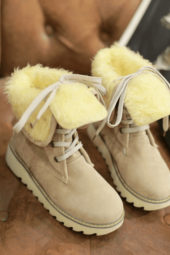 Bottes de Neige avec Fourrure Givrée - Droxev