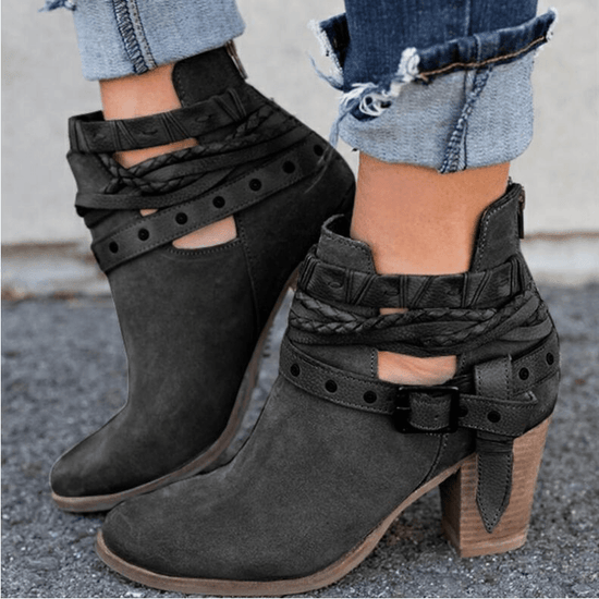Bottines Élégantes à Talons Hauts - Droxev