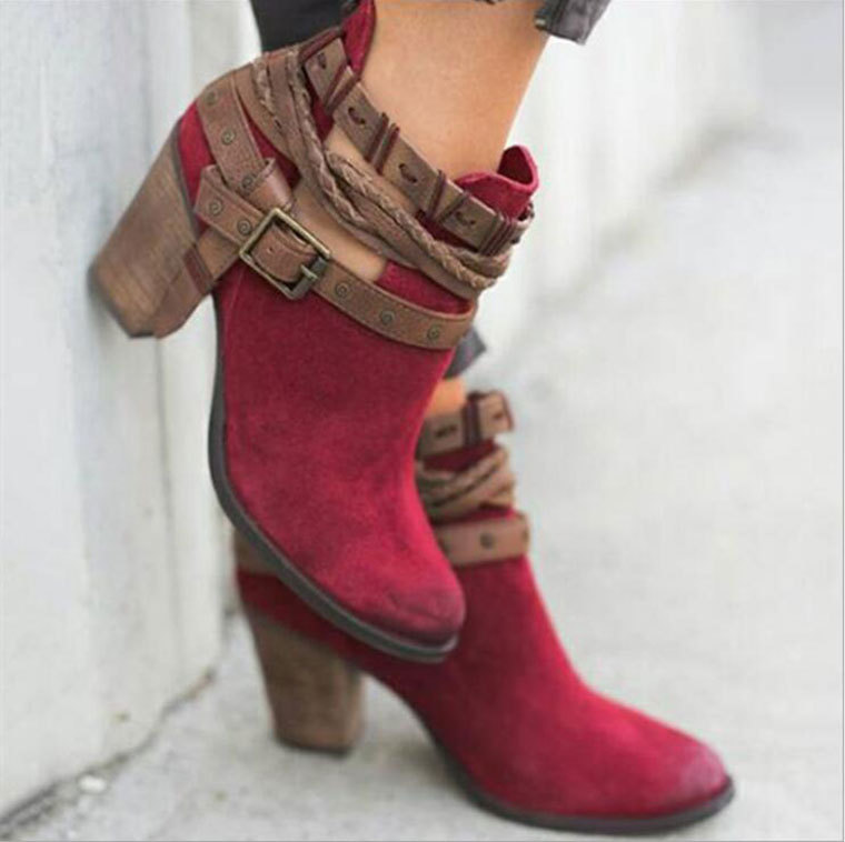 Bottines Élégantes à Talons Hauts