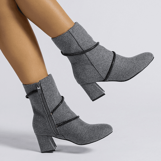 Bottines Glamour avec Chaînes Scintillantes - Droxev