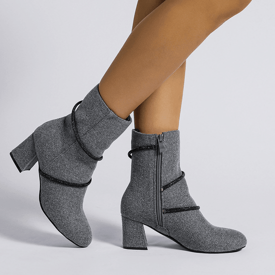 Bottines Glamour avec Chaînes Scintillantes - Droxev