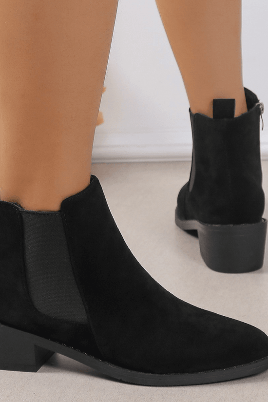 Bottines Mode à Talons Chunky et Fermeture Éclair Latérale - Droxev