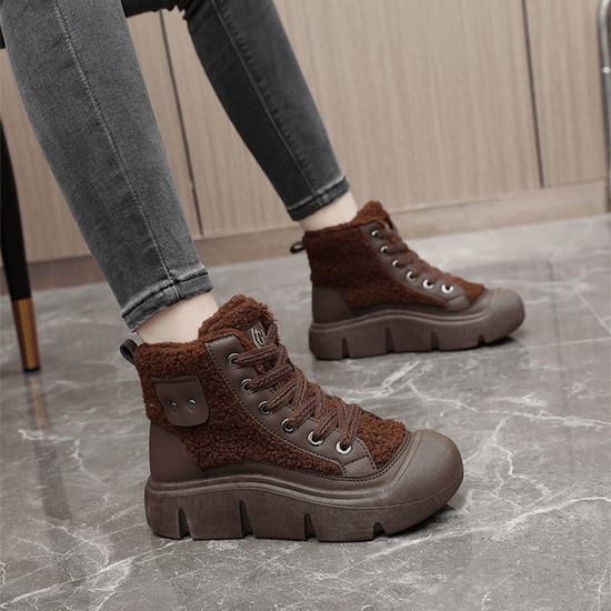 Chaussures Plates Montantes à Lacets - Droxev