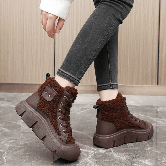 Chaussures Plates Montantes à Lacets - Droxev