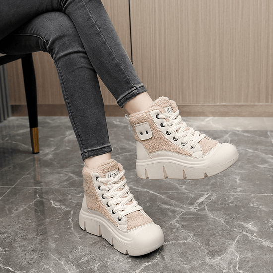 Chaussures Plates Montantes à Lacets - Droxev