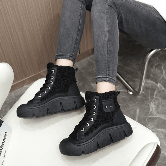 Chaussures Plates Montantes à Lacets - Droxev