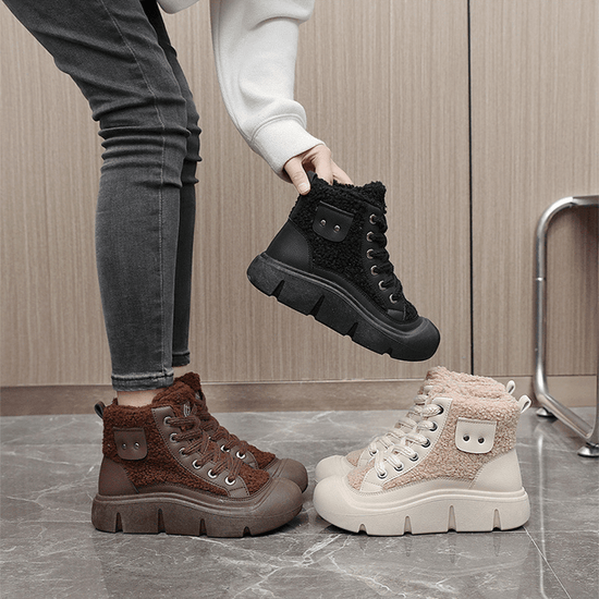 Chaussures Plates Montantes à Lacets - Droxev