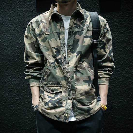 Veste Chemise Camouflage à Manches Longues pour Homme | droxev - Droxev
