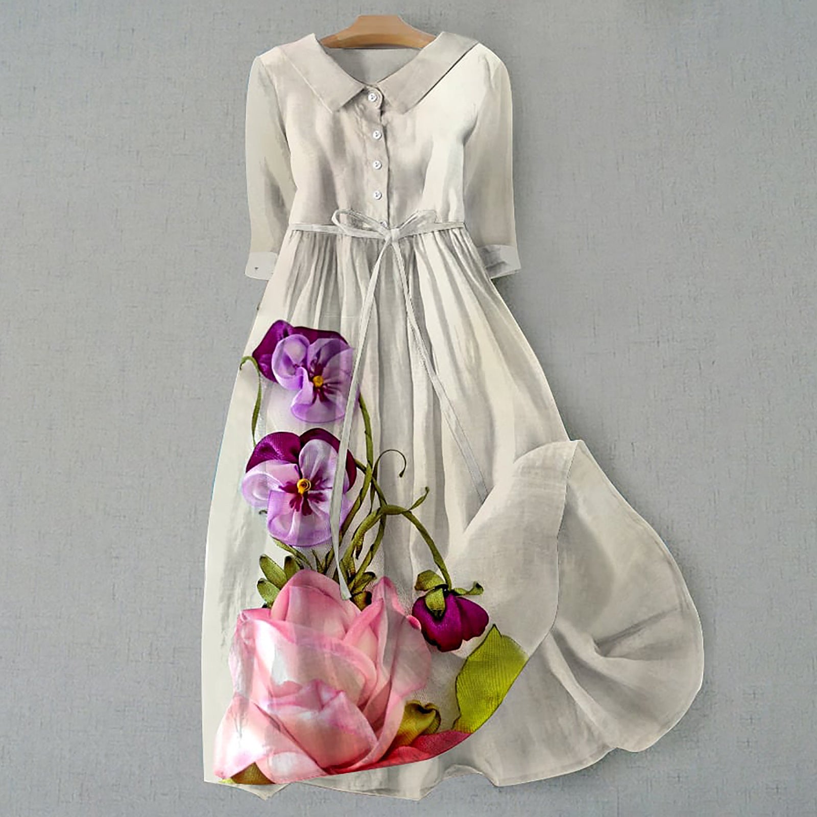 Robe imprimée bohème personnalisée pour femme