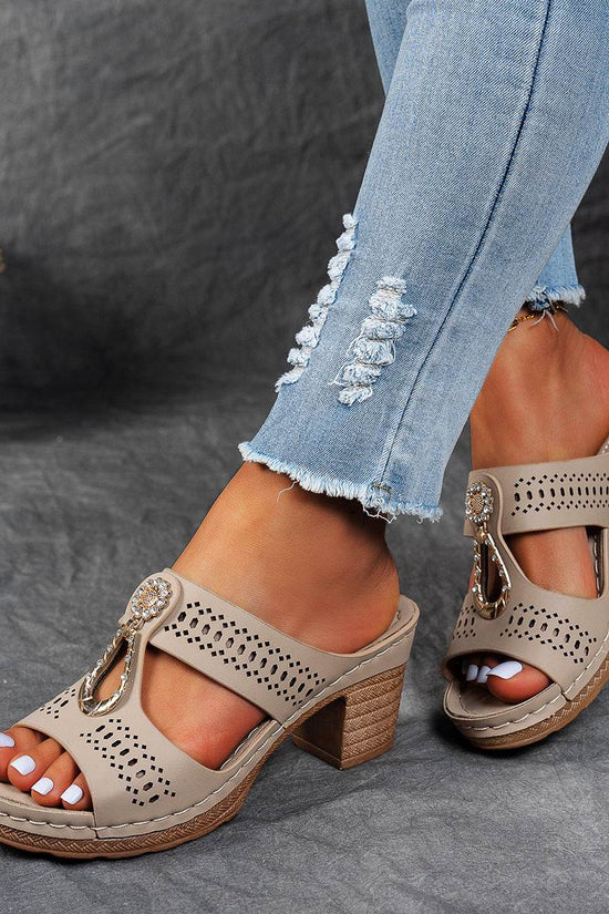 Chaussures à strass pour mère d'âge moyen - Droxev