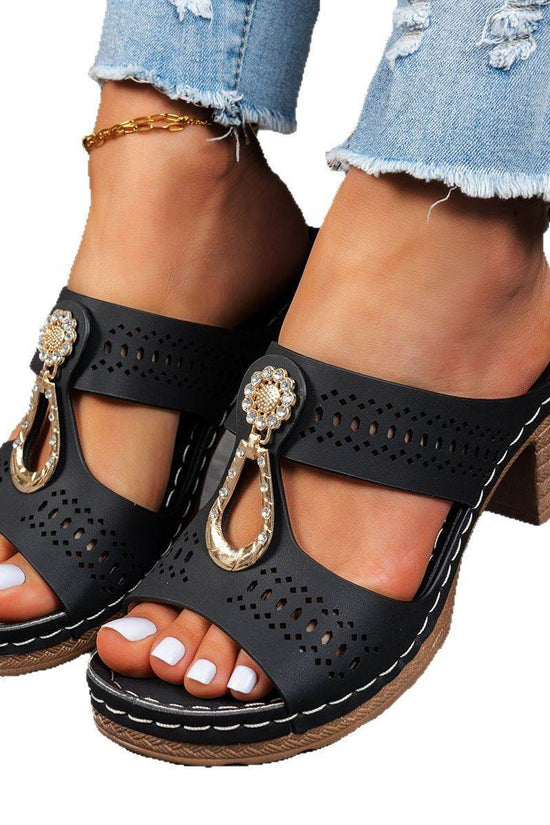 Chaussures à strass pour mère d'âge moyen - Droxev