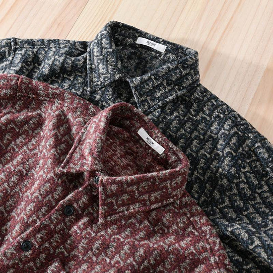 Veste chemise décontractée à manches longues pour homme, épaisse et brossée - Droxev