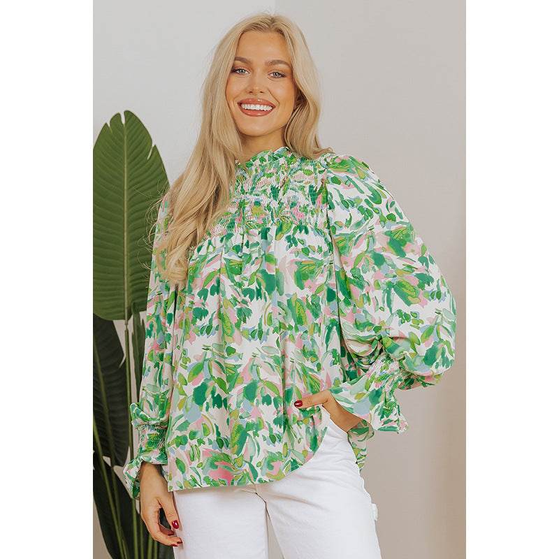 Haut ample à imprimé assorti pour femme - Droxev