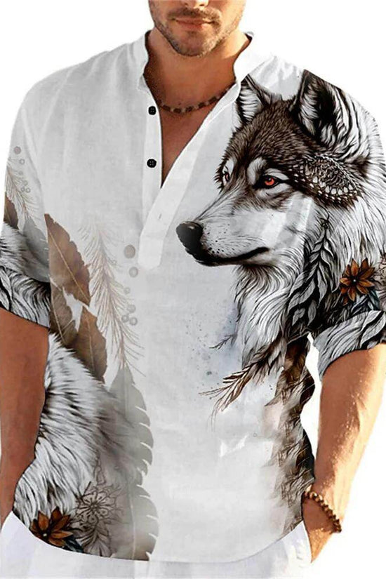 Chemise ample décontractée à manches courtes pour homme, imprimée en 3D - Droxev