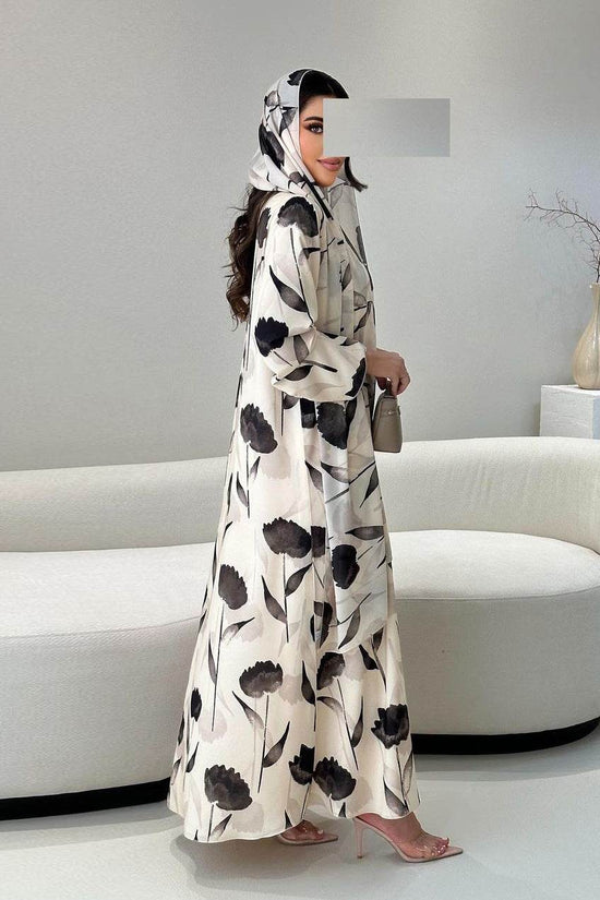Veste-robe imprimée à manches longues - Droxev