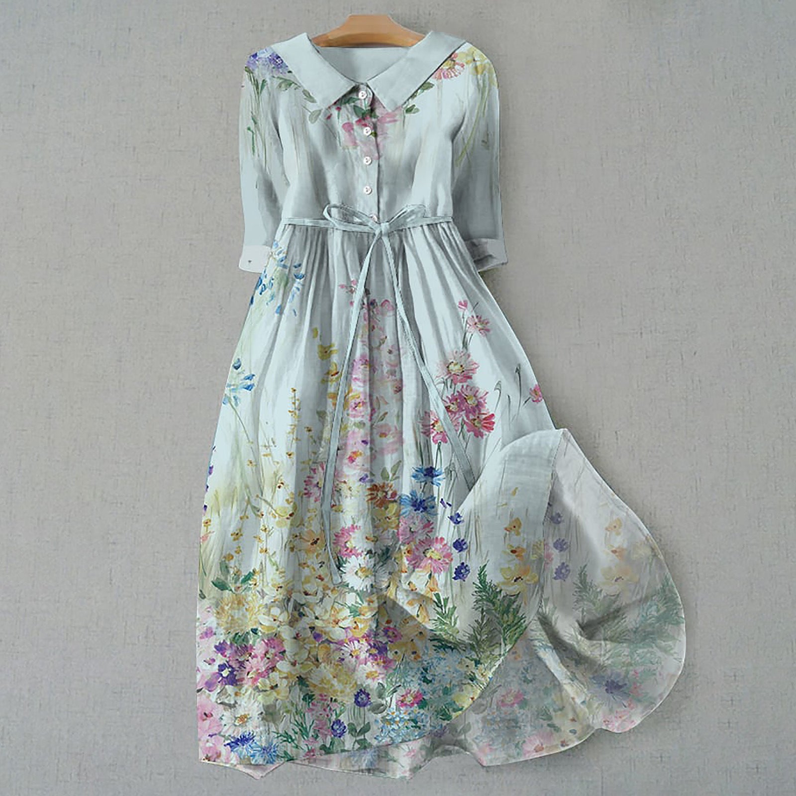 Robe imprimée bohème personnalisée pour femme