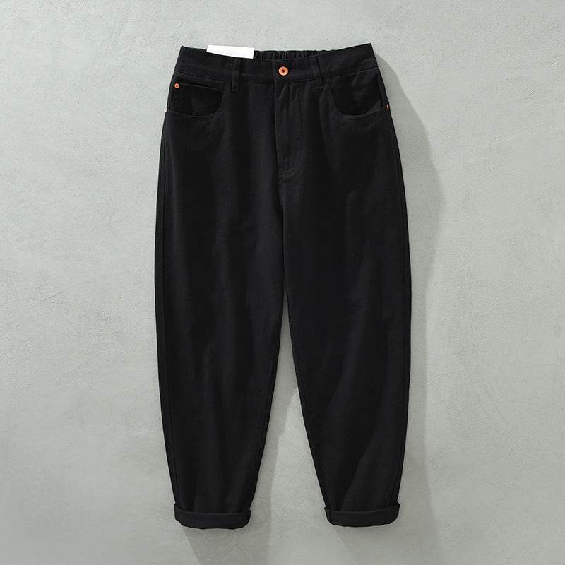 Pantalon droit décontracté pour homme, style cargo ample, taille élastique, style rétro tendance - Droxev