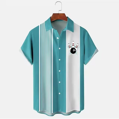 Meilleure chemise de bowling pour homme, impression numérique 3D