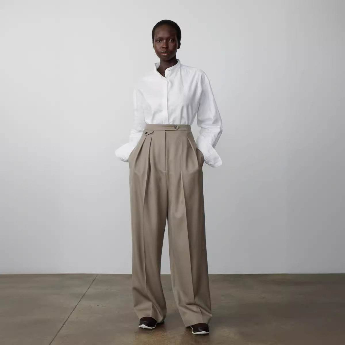 Pantalon large décontracté et tendance pour femme - Droxev