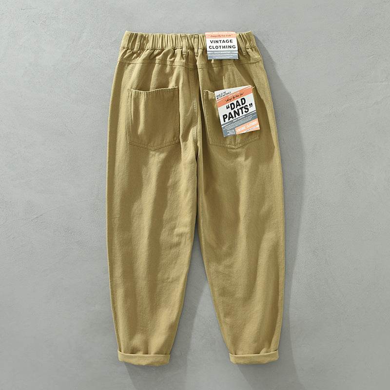 Pantalon droit décontracté pour homme, style cargo ample, taille élastique, style rétro tendance - Droxev