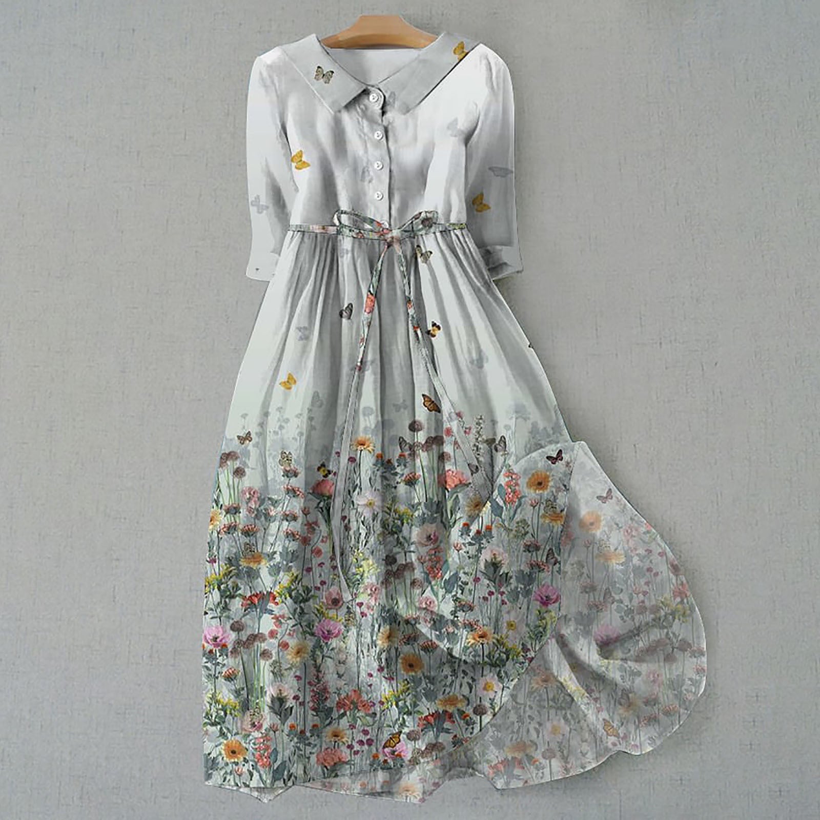 Robe imprimée bohème personnalisée pour femme