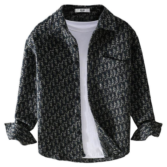 Veste chemise décontractée à manches longues pour homme, épaisse et brossée - Droxev
