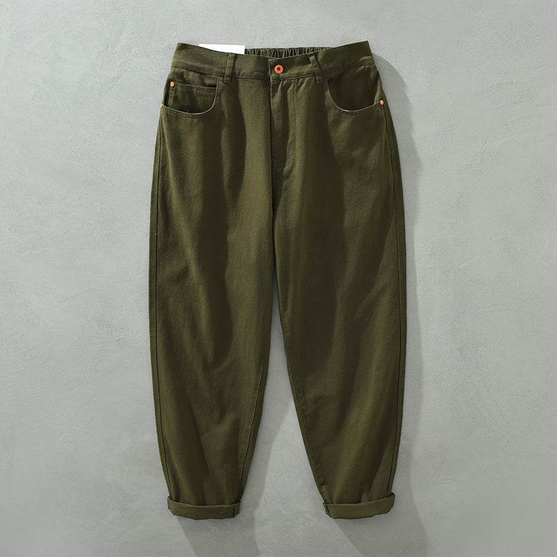 Pantalon droit décontracté pour homme, style cargo ample, taille élastique, style rétro tendance - Droxev
